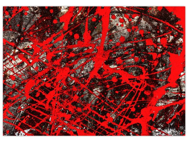 Kép - kifejező absztrakciók (üvegen) (70x50 cm)