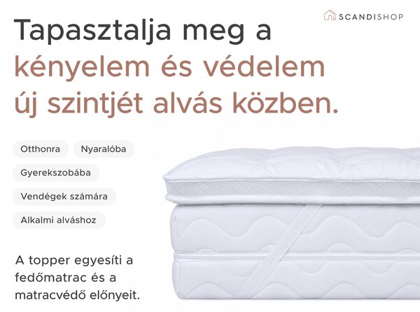 Kétrétegű matracvédő - TOPPER 80 x 200 cm