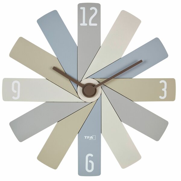 TFA 60.3020.30 Clock in the box Design Fali Óra 40cm - Barna/Szürke