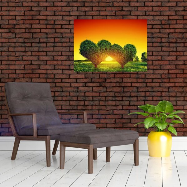 Kép - szív a fák tetején (70x50 cm)