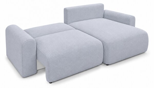 Kihúzható kétoldalas L-alakú ülőgarnitúra NORDEN PAROS 250x140 cm, világosszürke