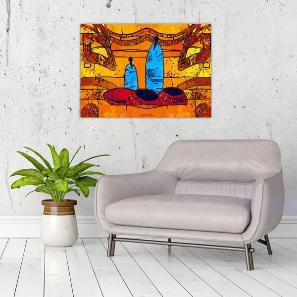 Kép - Ősi festészet (70x50 cm)