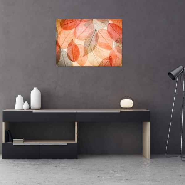Festett őszi levelek képe (70x50 cm)