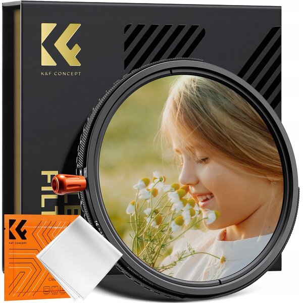 K&F Concept NANO-X, CPL+VARIO ND2-32+Black Mist 1/4 szűrő, w/o black cross, HD, vízlep, karcálló, 77