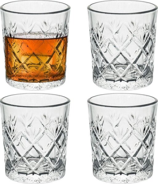 4 db-os Whiskys pohár szett (230 ml-es)