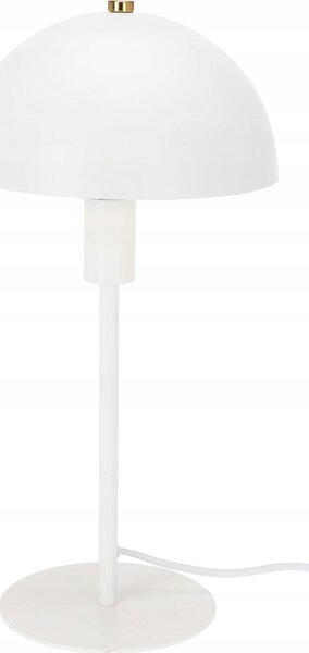 Lampka biurkowa stołowa biała metalowa 18x36cm grzybek minimalistyczna