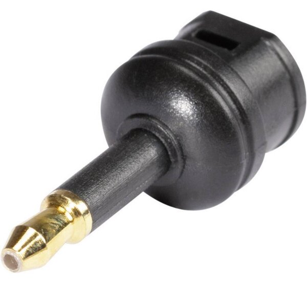 Hicon Digitális optikai audio adapter, 1x 3,5 mm-es optikai dugó - 1x Toslink aljzat, fekete, (POF-711)