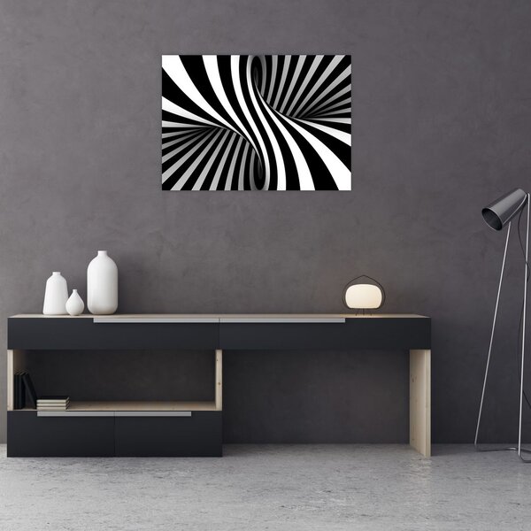 Absztrakt kép zebra csíkokkal (70x50 cm)