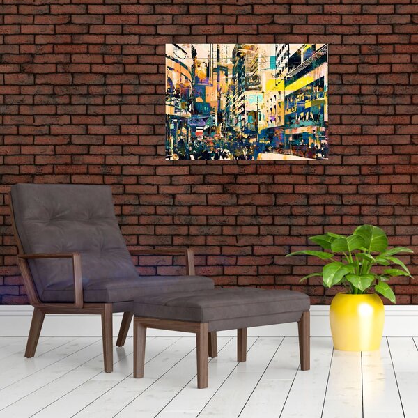 Kép - Festett absztrakció (70x50 cm)