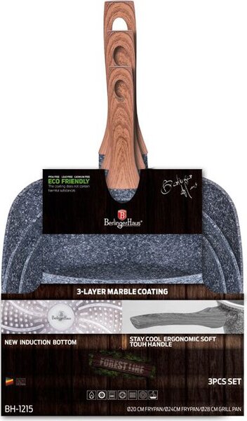 Hagyományos serpenyő Berlinger Haus FOREST LINE 20 cm-es, gránit bevonattal