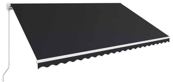 VidaXL antracitszürke kézzel kihúzható napellenző 500 x 300 cm