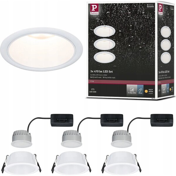 Paulmann 94870 Cole Coin Beépíthető lámpa LED 6 W Fehér