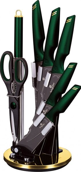 Késkészlet blokkban Berlinger Haus Emerald Collection 6 vagy több darab