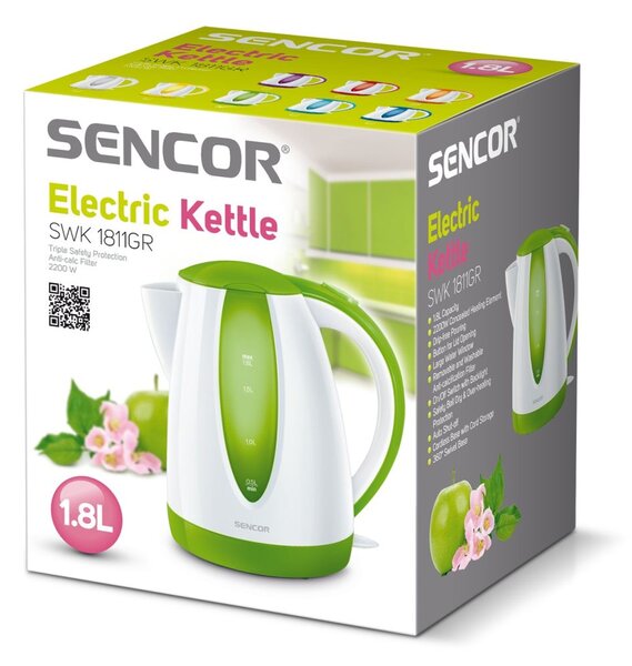 Sencor SWK 1811GR 1,8 literes vízforraló 2000W zöld