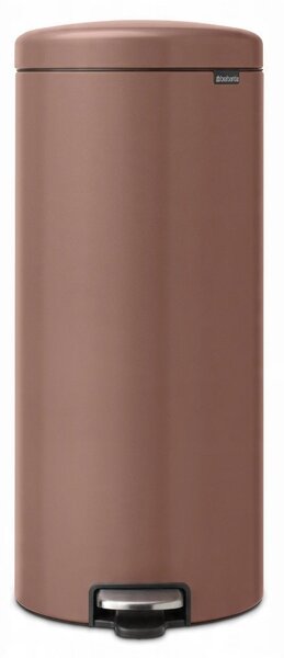 Brabantia NewIcon pedálos hulladékgyűjtő szagmentesen záródó Soft-Close fedél, műanyag tartály, 30L - G méret, acél, szaténrózsaszín taupe - 234040