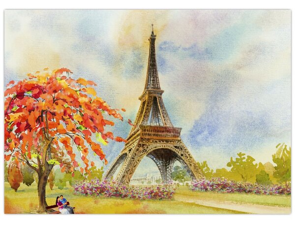 Festett kép az Eiffel-torony (70x50 cm)