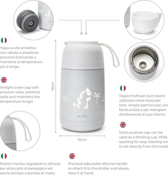 Nuvita ételtároló termosz 620ml - white 4475