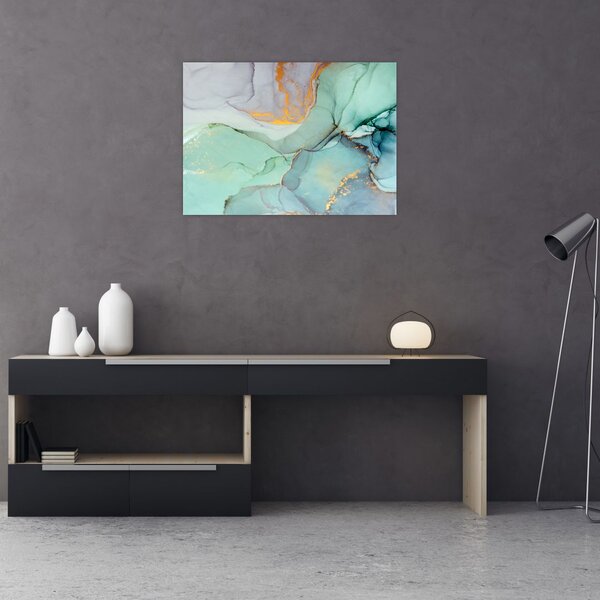 Absztrakt kép (üvegen) (70x50 cm)