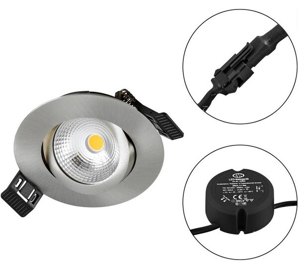 EVN LED-es beépíthető lámpa LED 6 W Nemesacél (S061302)