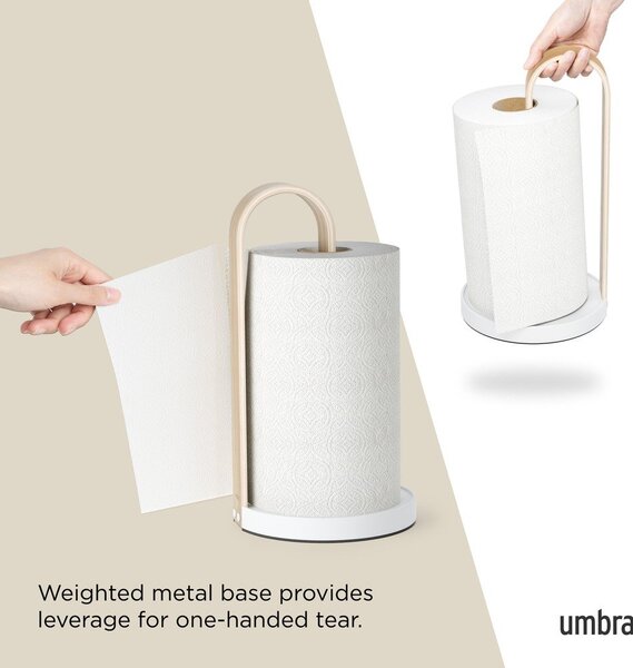 Fehér fa papírtörlő tartó ø 17 cm Bellwood – Umbra