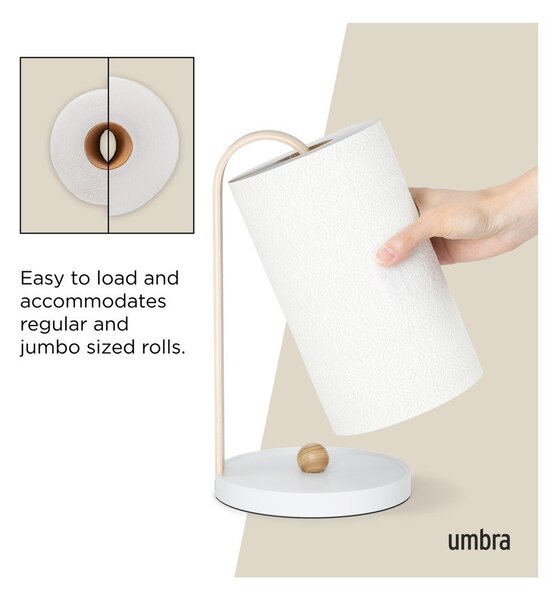Fehér fa papírtörlő tartó ø 17 cm Bellwood – Umbra