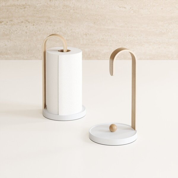 Fehér fa papírtörlő tartó ø 17 cm Bellwood – Umbra