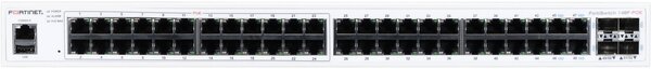 Fortinet FS-148F-POE hálózati kapcsoló L2 Gigabit Ethernet (10/100/1000) Ethernet-áramellátás (PoE) támogatása 1U Fehér
