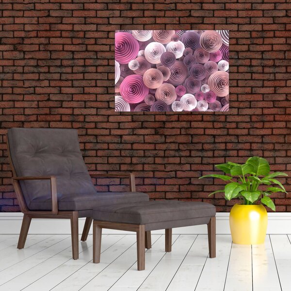 Absztrakt kép Rózsa virága (70x50 cm)