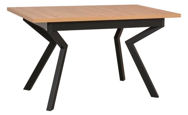 IKON 4 kihúzható étkezőasztal – artisan tölgy / fekete lábak