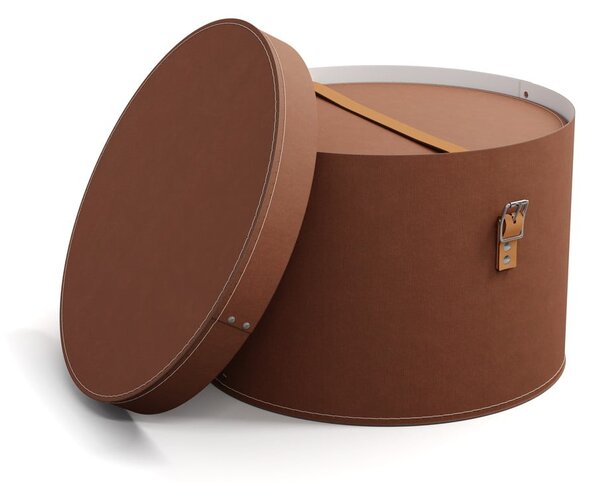 Barna fedeles karton tárolódoboz szett 2 db-os ø 37,5x25 cm Rut Restore Paper Laminate – Bigso