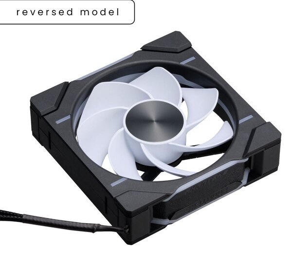 Phanteks PH-F120D30 120MM Reverse ház hűtő ventilátor fekete-fehér (PH-F120D30R_DRGB_PWM_BK01)