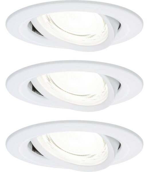 Paulmann Nova Coin LED-es beépíthető lámpa 3 részes készlet LED 2.8 W Fehér (matt) (92455)