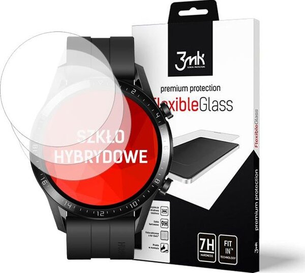 3mk Óra kijelző védőfólia FlexibleGlass hibrid üvegfólia 7H Huawei Watch GT 2 46mm