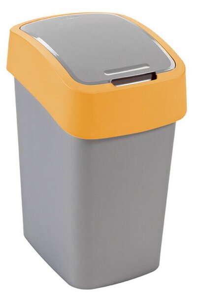 CURVER "PACIFIC FLIP BIN" BILLENŐ FEDELES SZEMETES 25L - Ezüst/sárga