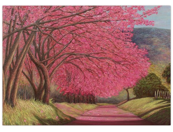Virágzó fák képe (70x50 cm)