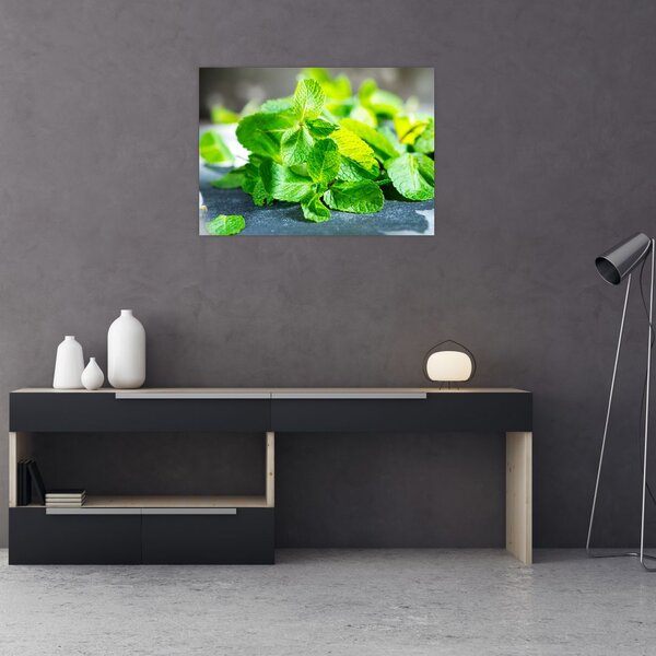 A menta képe (üvegen) (70x50 cm)