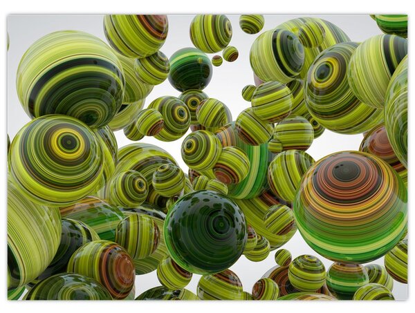 Csíkos gömbök képe (70x50 cm)