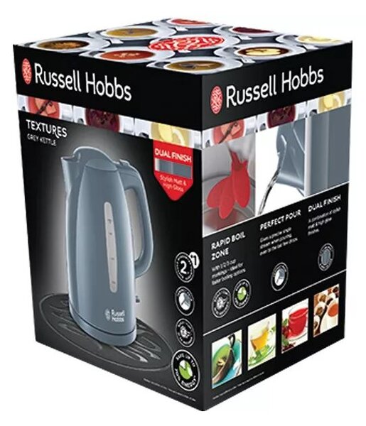 Russell Hobbs 21274-70 Textures 1,7L 2400W szürke vízforraló