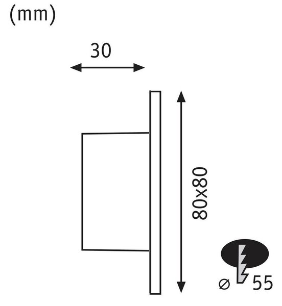 Paulmann LED-es fali beépíthető lámpa LED LED Fehér (matt) (41309)