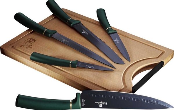 BerlingerHaus BH/2551A Emerald Collection Késkészlet - Rozsdamentes Acél, Smaragdzöld