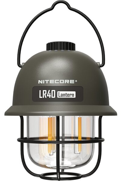 NiteCore NC-LR40-OLIV LR40 LED Kemping lámpás 100 lm Akkuról üzemeltetett 222 g Olivazöld