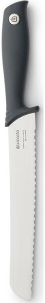 Brabantia Tasty+ Slice & Dice kenyérvágó kés, beépített ujjvédő, r.m. acél penge, műanyag markolat - 120626