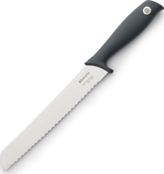 Brabantia Tasty+ Slice & Dice kenyérvágó kés, beépített ujjvédő, r.m. acél penge, műanyag markolat - 120626