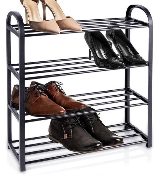 REGAŁ METALOWY PÓŁKA NA BUTY 4 POZIOMY 569732