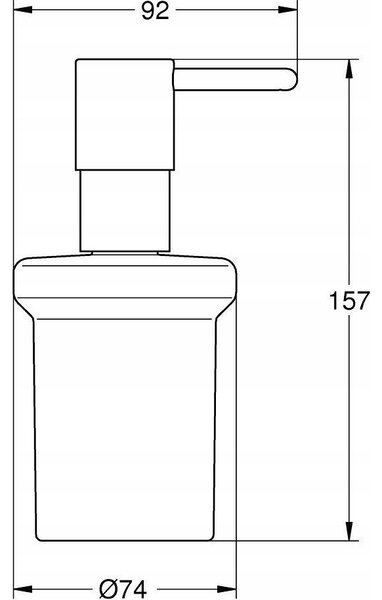 Folyékony szappanadagoló Grohe Essentials 1024702430, Falra szerelhető, 160 ml, Fém/Üveg, Matt, Fekete