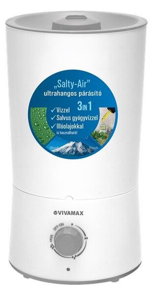 Vivamax Salty-Air Compact 3az1-ben ultrahangos párásító 20W