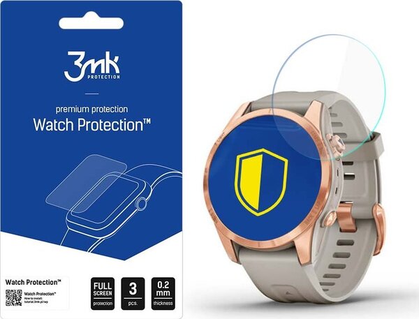 3mk Óra kijelző védőfólia FlexibleGlass hibrid üvegfólia 7H Garmin Fenix 7S Pro Solar