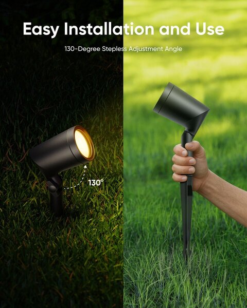 Anker , eufy Outdoor Spot Light, Black (2 pack) (T8L20311)