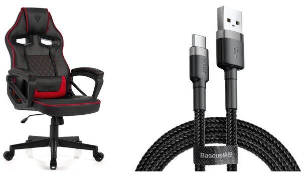 SENSE7 Knight gamer szék fekete-piros színben