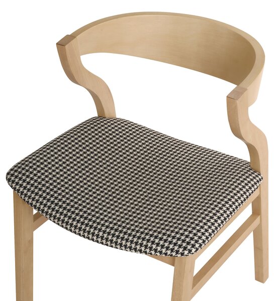 Étkezőszék kétdarabos szettben MAROA Keményfa Fekete/fehér